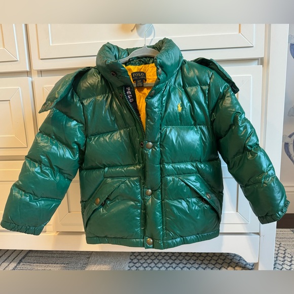 Polo Ralph Lauren kids Green Down Puffer Jacket size 3 - Picture 4 of 5